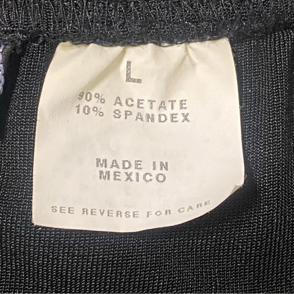 HW New York Black Slinky Knit Wide Leg Pants Large High Rise Pull On Minimalist - Image 4