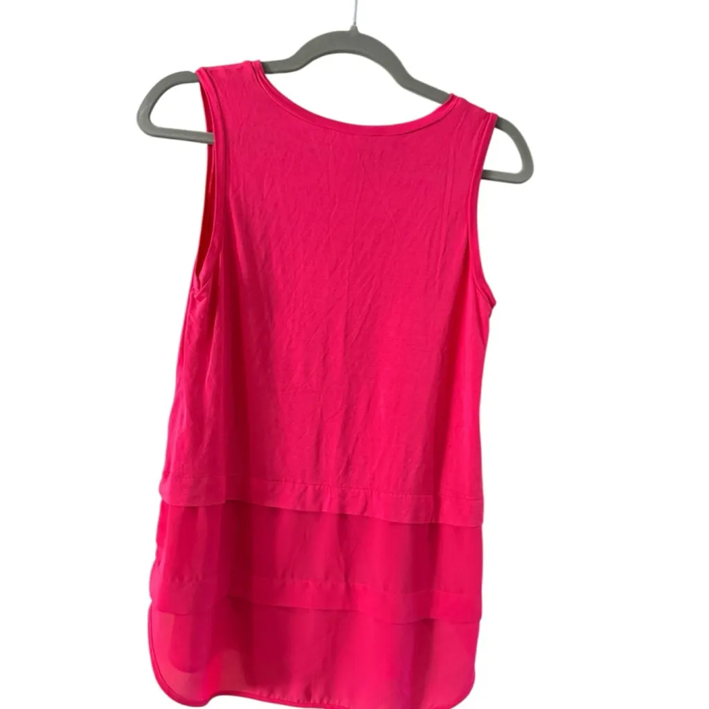 Women's Michael Kors Pink Layered Tank Top M - Image 10