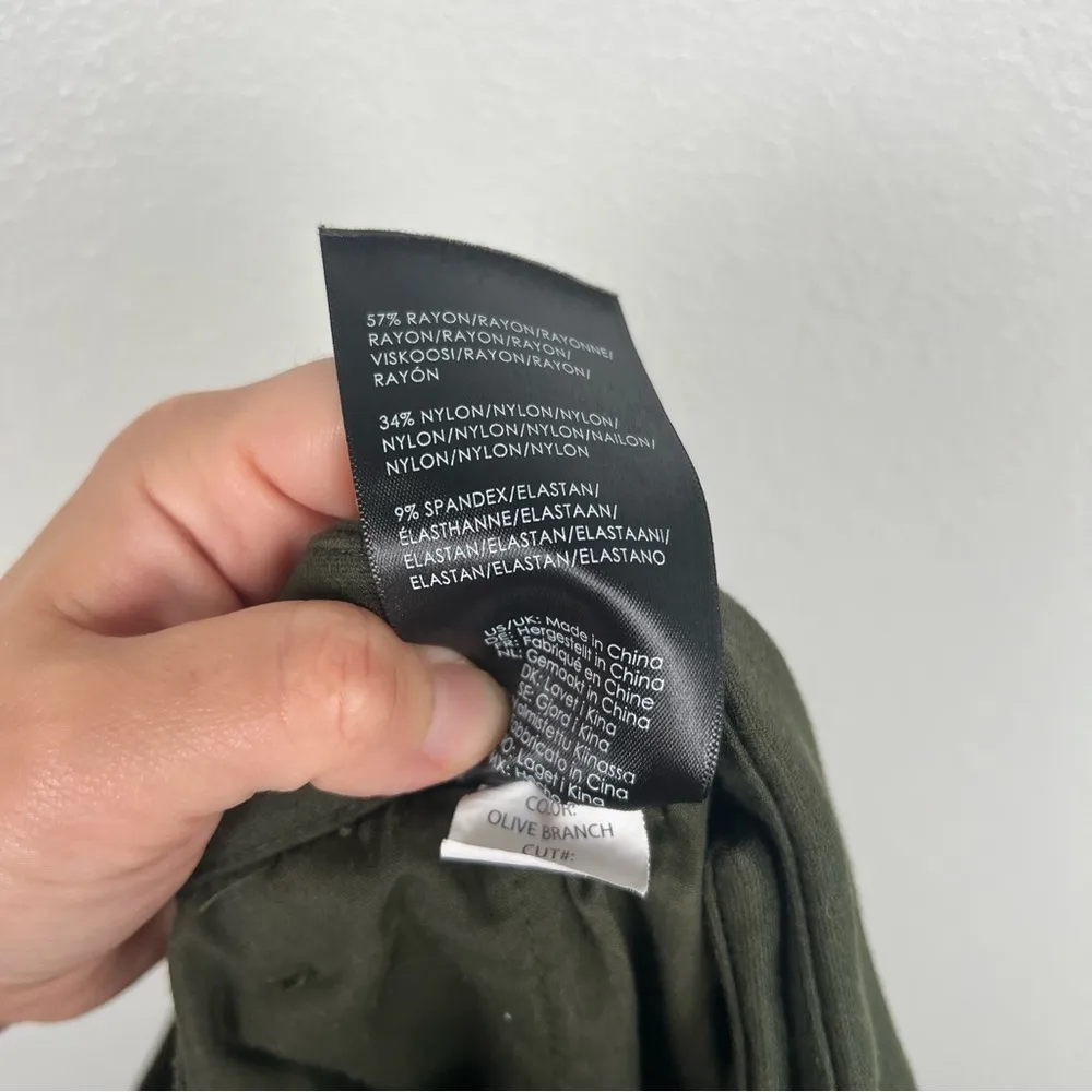 Liverpool Straight‎ Leg Flat Front Trousers Olive Sz 8 - Image 7