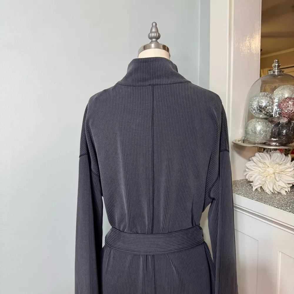 Lululemon  Ribbed Softstreme Belted Wrap Jacket Black Size 10 NWT - Image 8