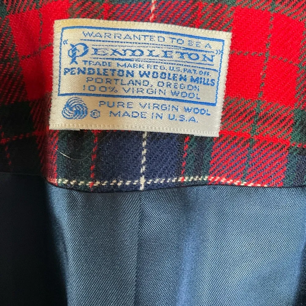 Pendleton Plaid Wool Blazer Size 22W - Image 4