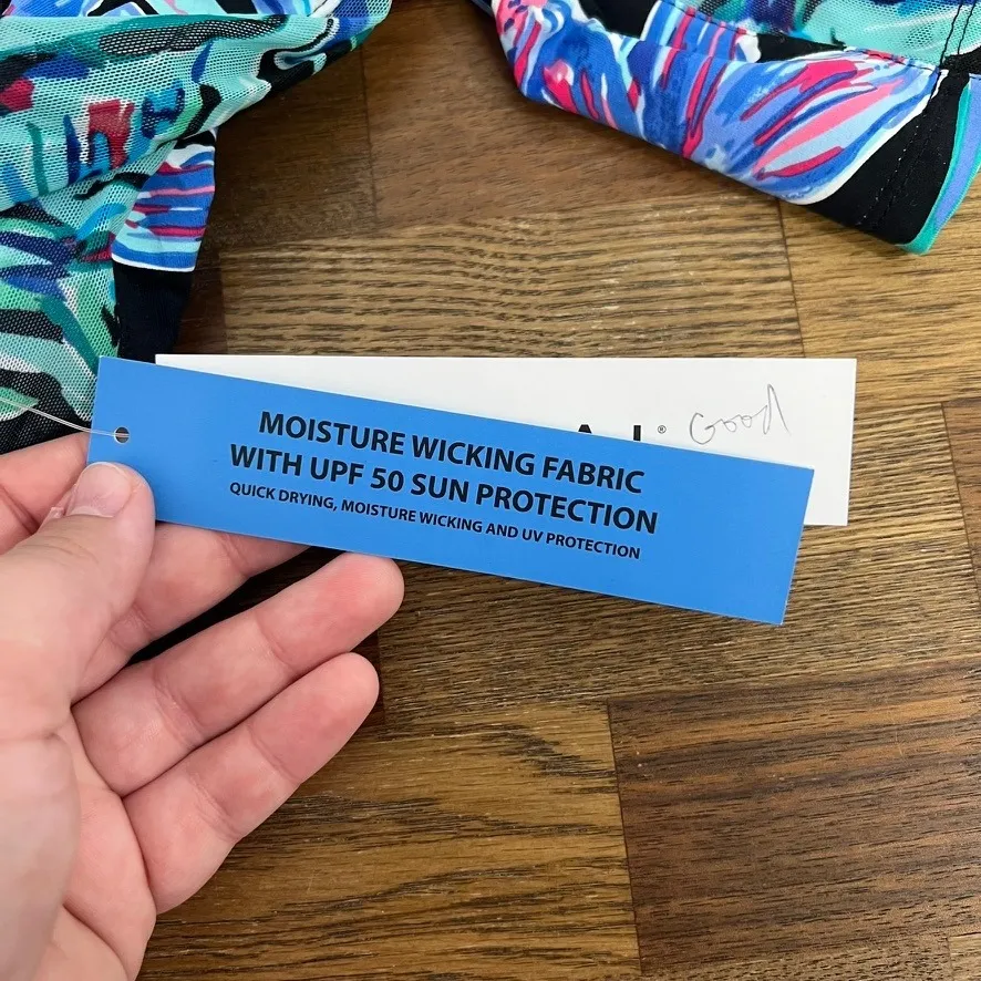 Tribal Womens Top XS NWT $80 Green Blue‎ Paisley Stretch 1/2 Zip Popover Bright - Image 7