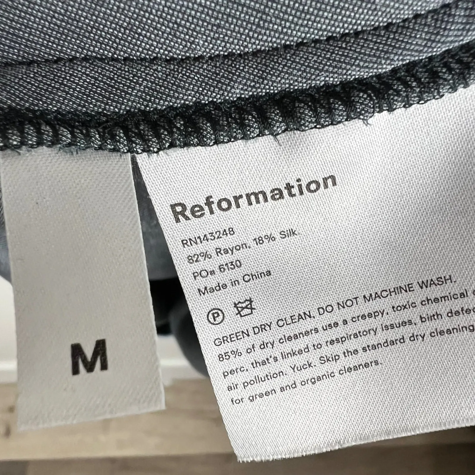 Reformation Velvet Slip Dress Mini Cami Dark Gray Silver Y2K Party Cocktail Flaw - Image 5