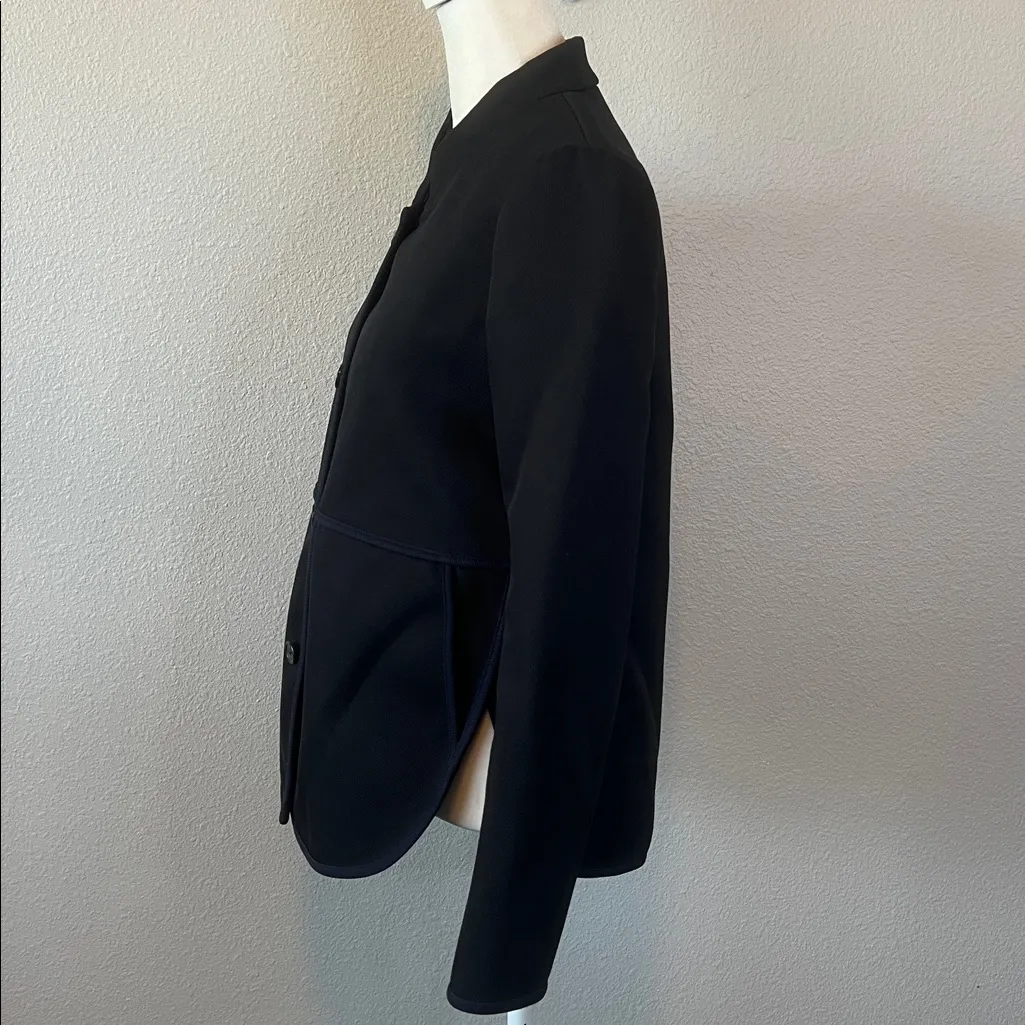JCrew Tipped Twill Blazer Navy/Black Size 00 - Image 4