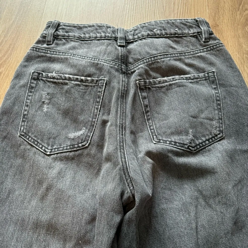 Garage Black Street Wide Leg Distressed Denim Jeans - Image 7