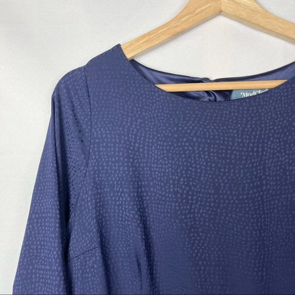 ModCloth Girl About Bateau Navy Blue Long Sleeve Dress 1X - Image 5