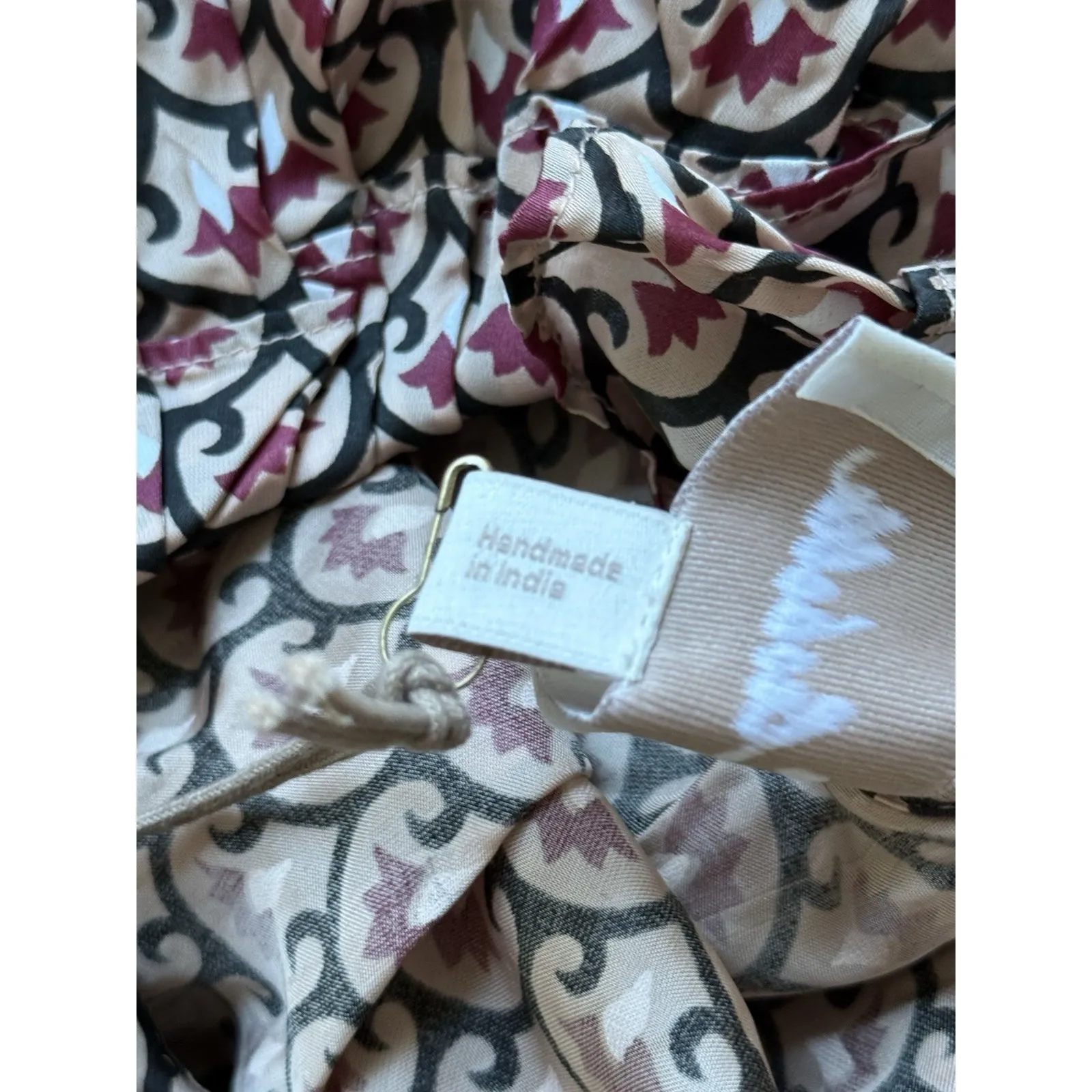 NWT Cleobella Midi Dress Women Small Floral Scallop Print Ruffle Boho 3/4 Sleeve - Image 4