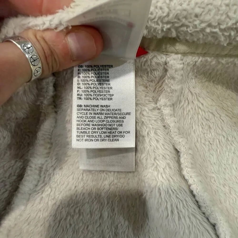 The North Face Full Zip Fleece Ivory White Vest w/Pockets Women’s XL Fuzzy Soft - Image 8