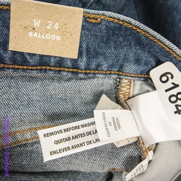 NEW Madewell Balloon Jeans in‎ Ellisboro Wash, 24 - Image 16