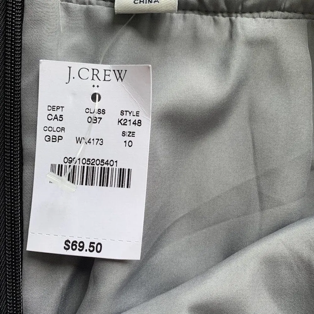 J. Crew Classic Plaid Schoolgirl Mini Skirt Grey Black Preppy Size 10 Lined NWT - Image 5