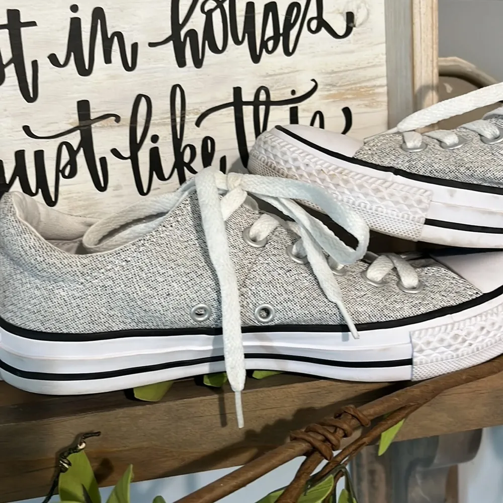 Converse All Star Low Top Sneakers Womens 7 Canvas Heather Gray - Image 3