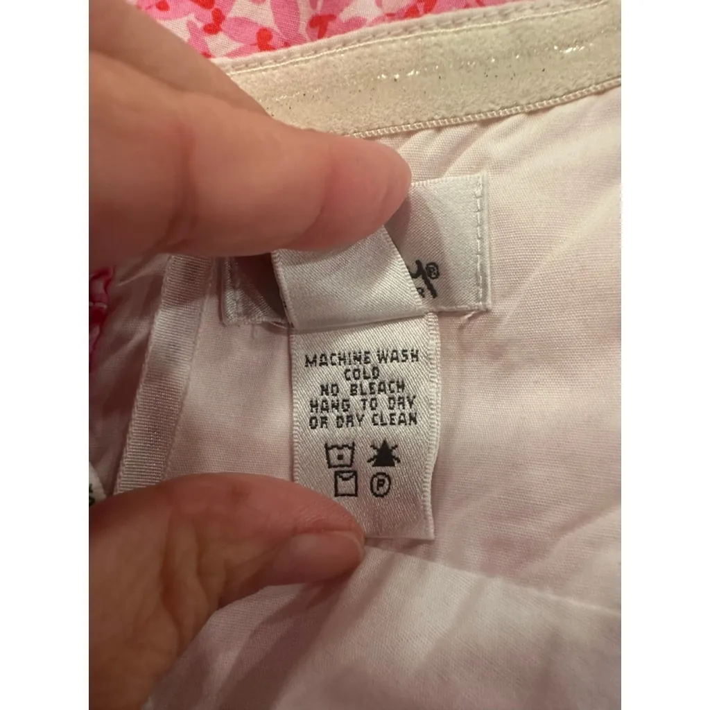 Women's Lilly Pulitzer Strapless Dress Size 0 Pink & White - Image 8