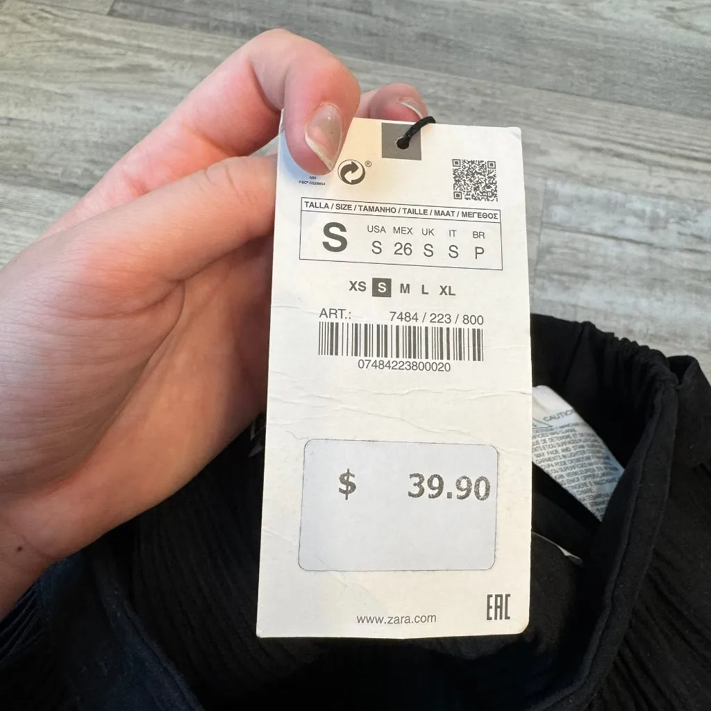 Zara NWT pleated shorts belted size small A50 - Image 5