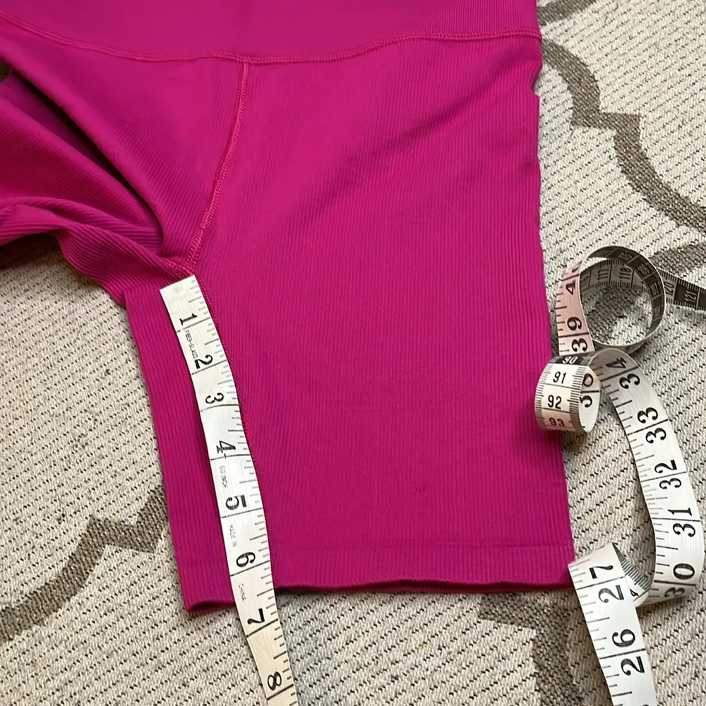 DSG Momentum Seamless high waisted pink ribbed 6.5” inseam bike shorts - Image 8