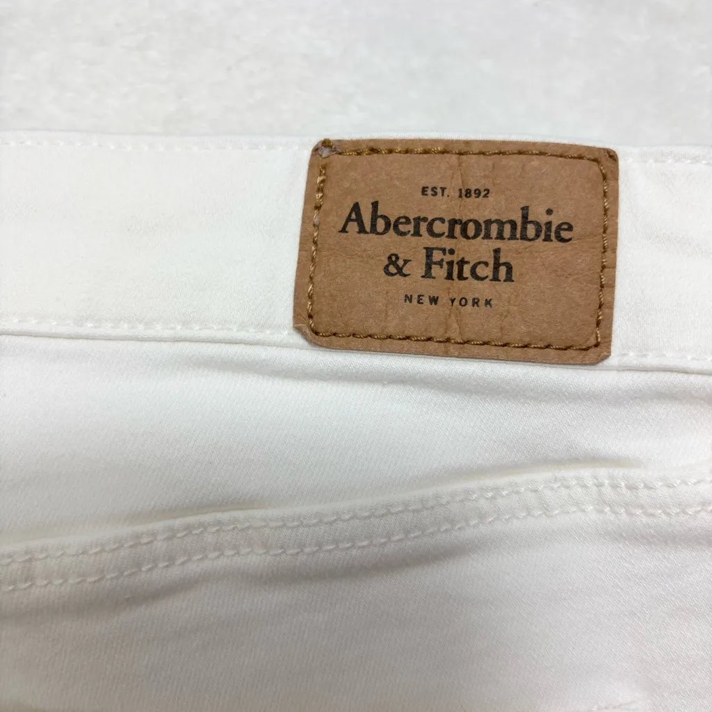 Abercrombie & Fitch JEGGING skinny Cotton Blend White Skinny Jeans size W28/L29 - Image 11