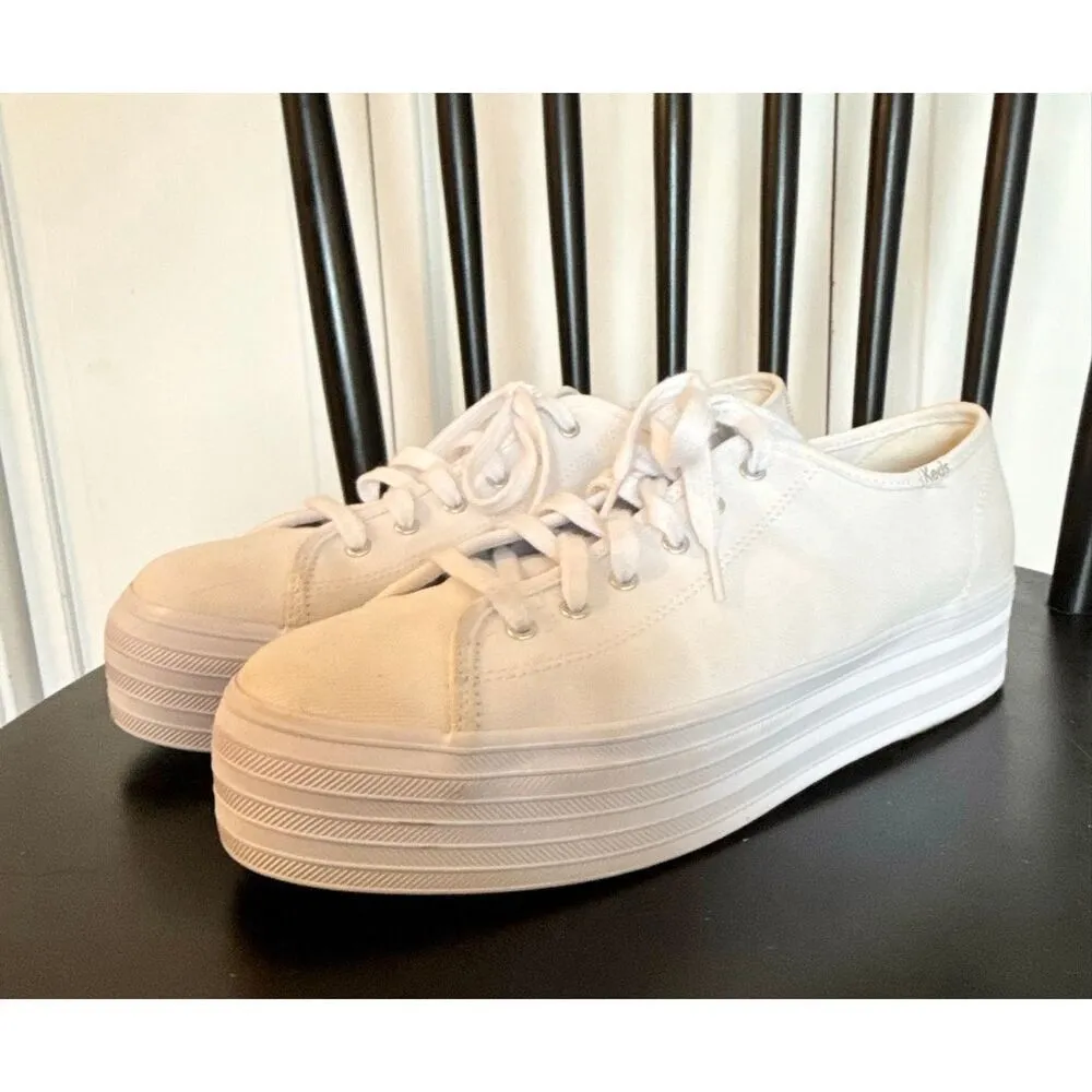 Keds trip up canvas white platform sneakers 9.5 - Image 12