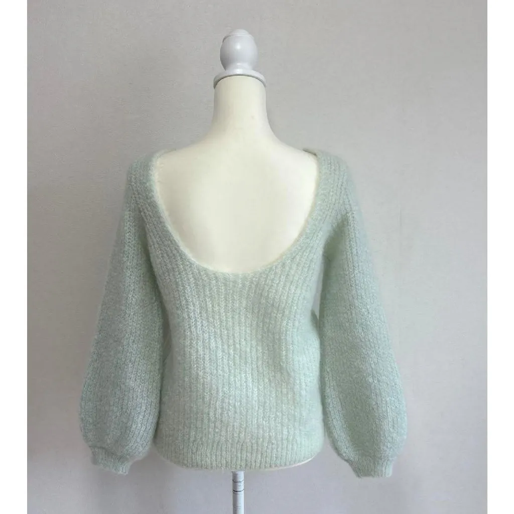 Rare Sezane mint light green Italy jumper sweater SZS - Image 3
