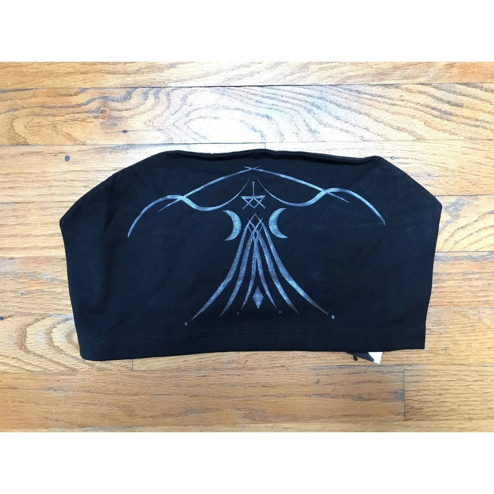 Lip Service Millennium Moon Goth Punk Cyber Tribal Goth Top Black/Black XL - Image 5