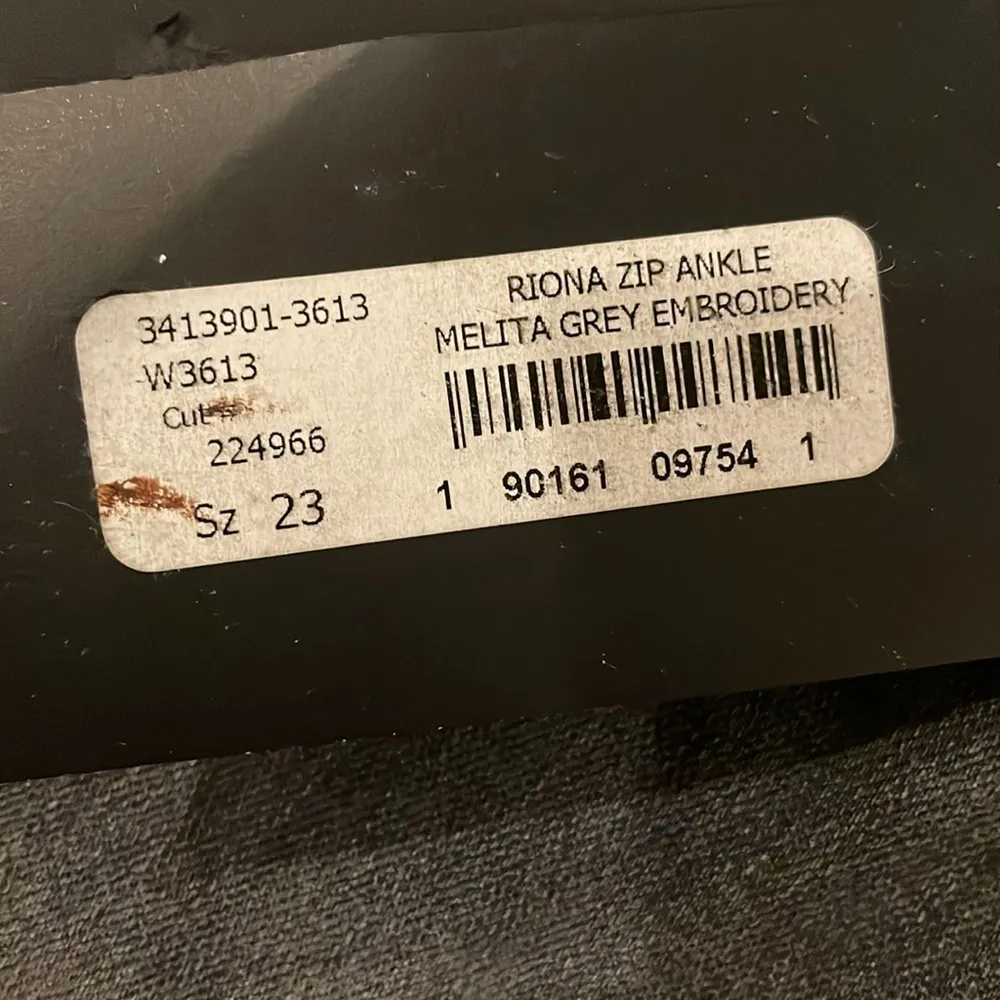 Womens New Paige Riona Zip Ankle Melita Grey Embroidery Jeans - Image 6