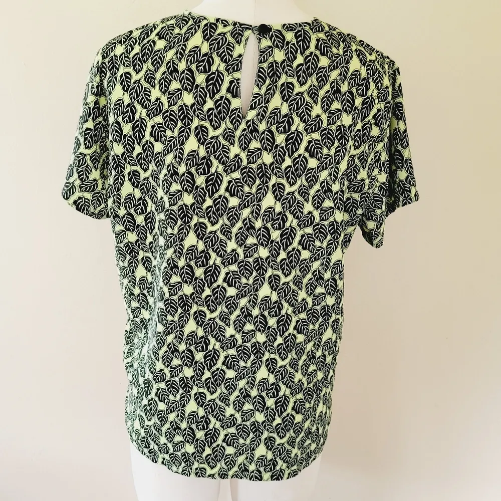 Saville for Rena Rowan leaf print blouse size 10 - Image 4