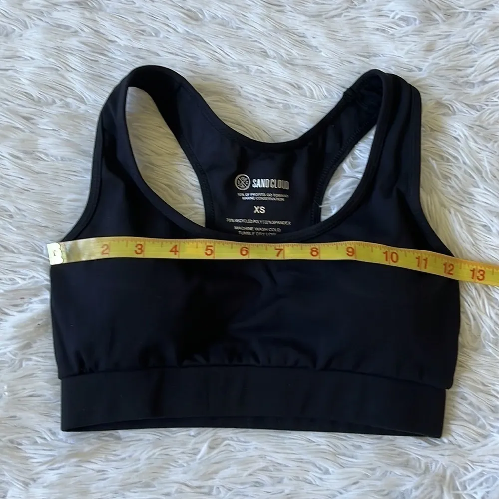 Sand Cloud Women’s Eco Raceback Sport Bra in black size XS - Image 11