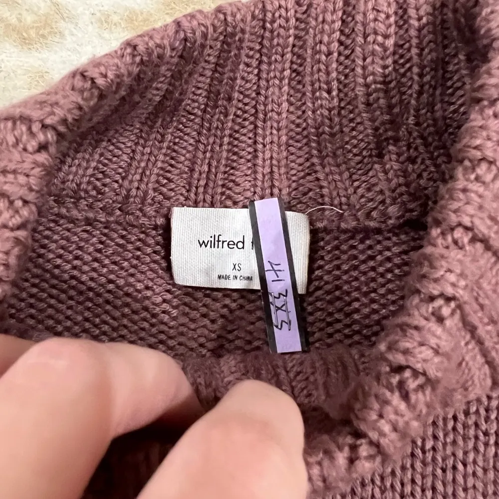 Aritzia Wilfred free purple merino wool turtleneck sweater - Image 2
