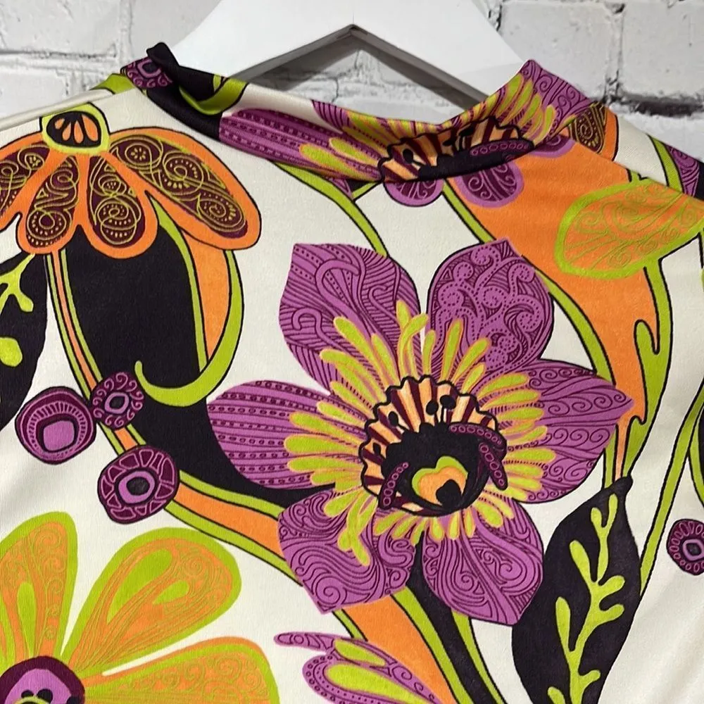 Sheila Moon Half Zip Floral Cycling Top Small - Image 7