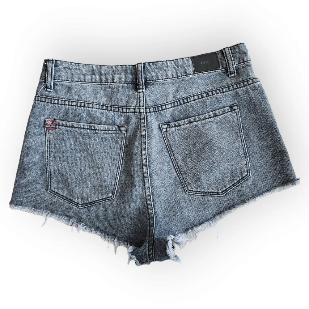 BDG Urban Outfitters Gray Wash High Waisted Cheeky Jean Shorts 28 - Image 6