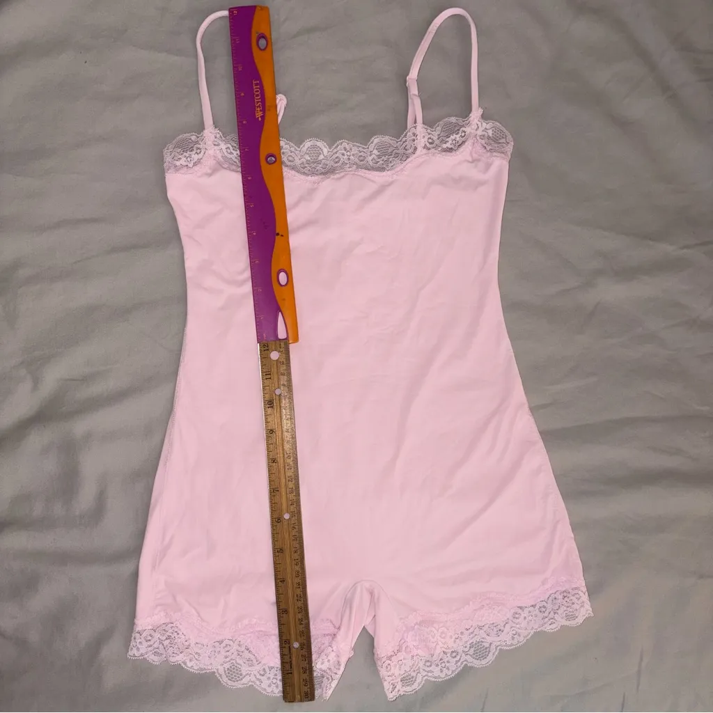 Katchme Lace Trim Romper Baby Pink Onesie, From TikTok Shop - Image 6