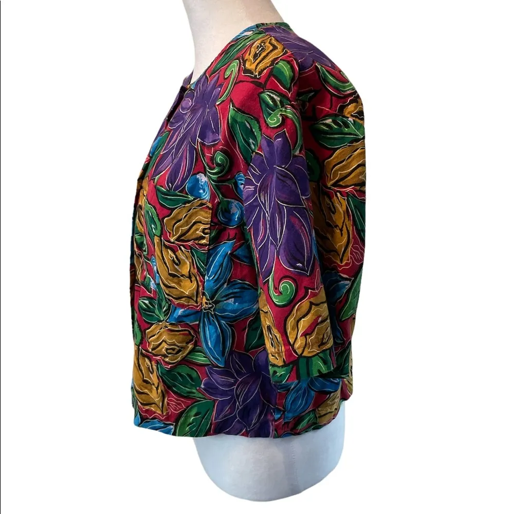 Vintage Craig Clothing Co. Women’s Button Down Blouse with Front Pocket Floral L - Image 3