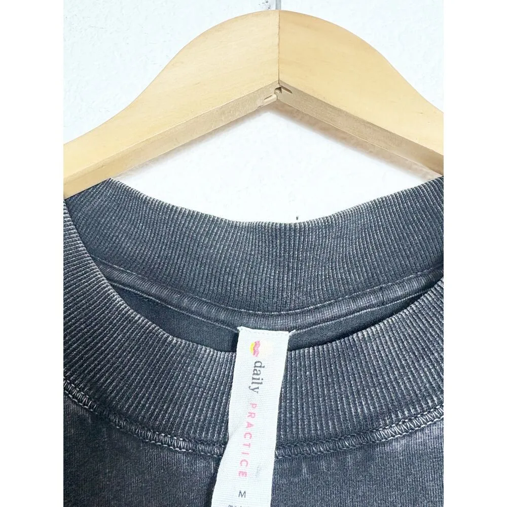 Anthropologie Daily Practice Sleeveless Ruched Mini Dress Medium Faded Black - Image 6