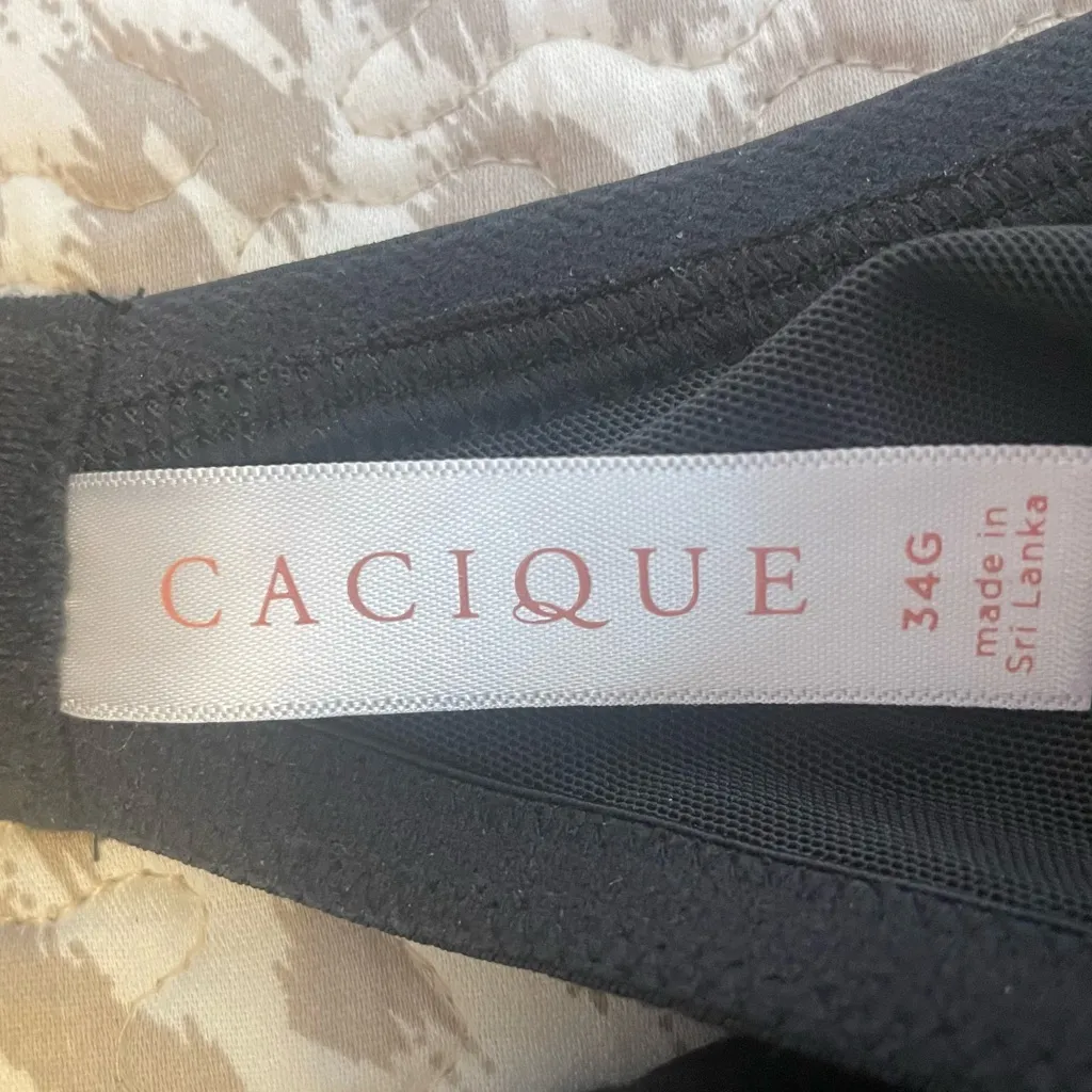 Lane Bryant NWT Cacique Black 34G Cotton Lightly Lined T-Shirt Underwire Bra - Image 9