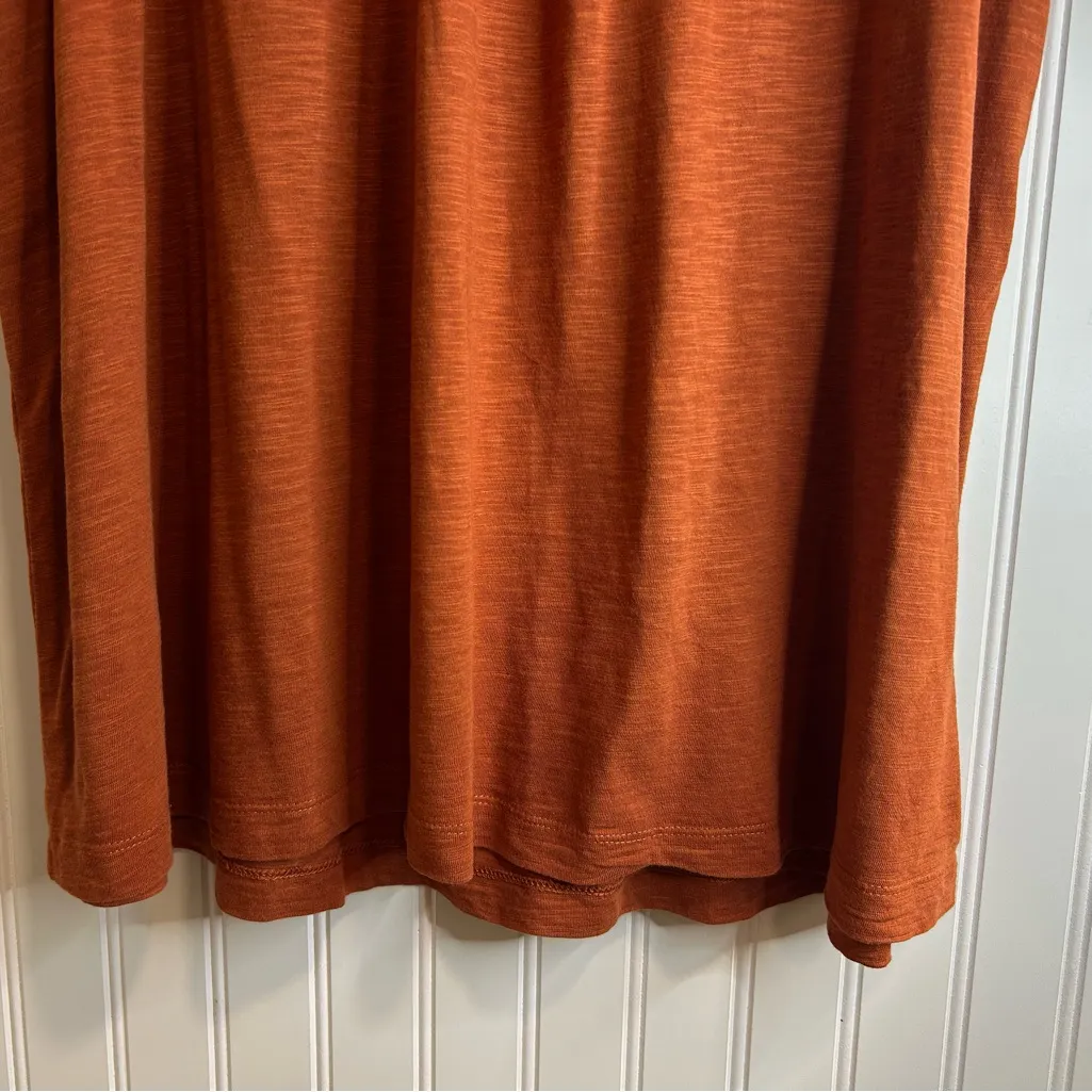 J. Jill Rust Tank Top with Pink Embroidery. 60% COTTON
40% TENCEL. Brown Size XL - Image 7