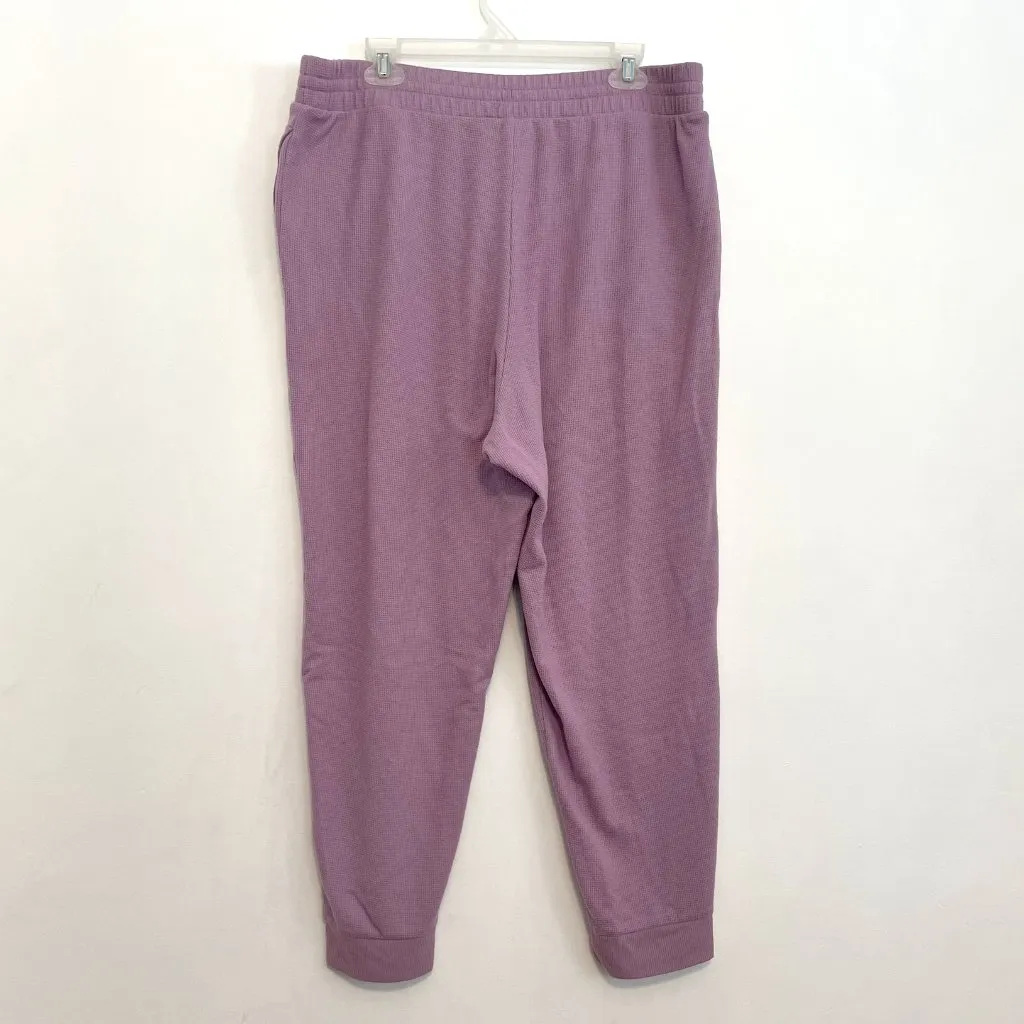 VICTORIA'S SECRET VS Glow Waffle Jogger Lilac Lavender Purple Pajama Pants PJs - Image 11