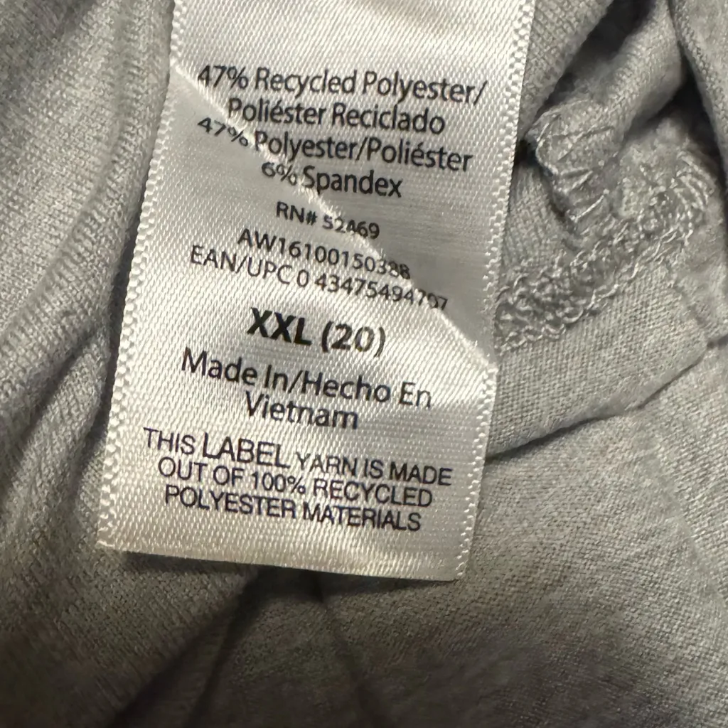 Athletic Gray Women's Casual Short Sleeve Top Sz XXL/20 - Image 6