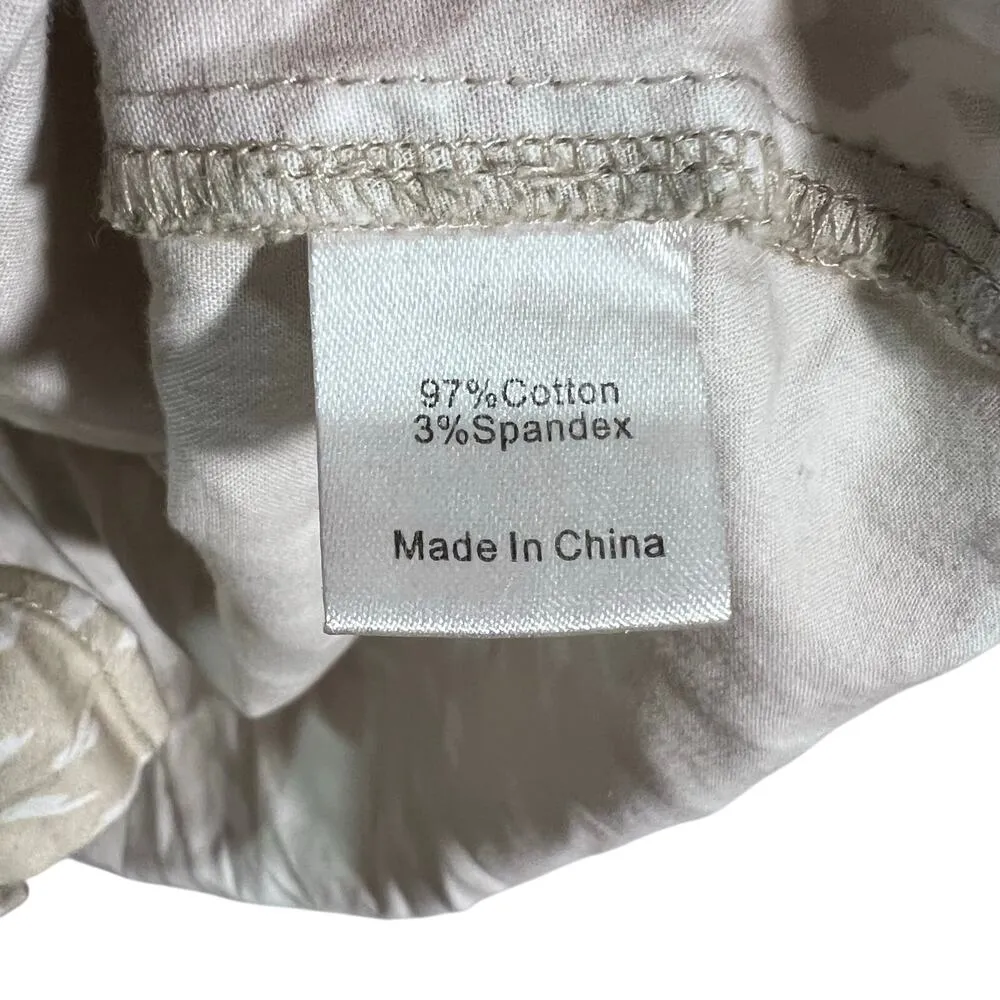 Tuckernuck Sleeveless Woman’s Charlie Shirt Dress Tan Antelope Print Size Small - Image 6