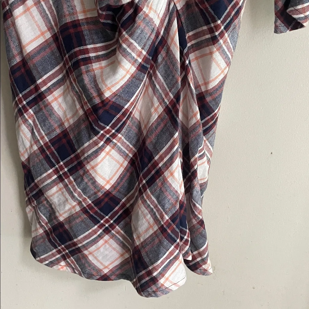 VERONICA BEARD Agnor Ruched Checked Cotton-Flannel Mini Dress - Image 8