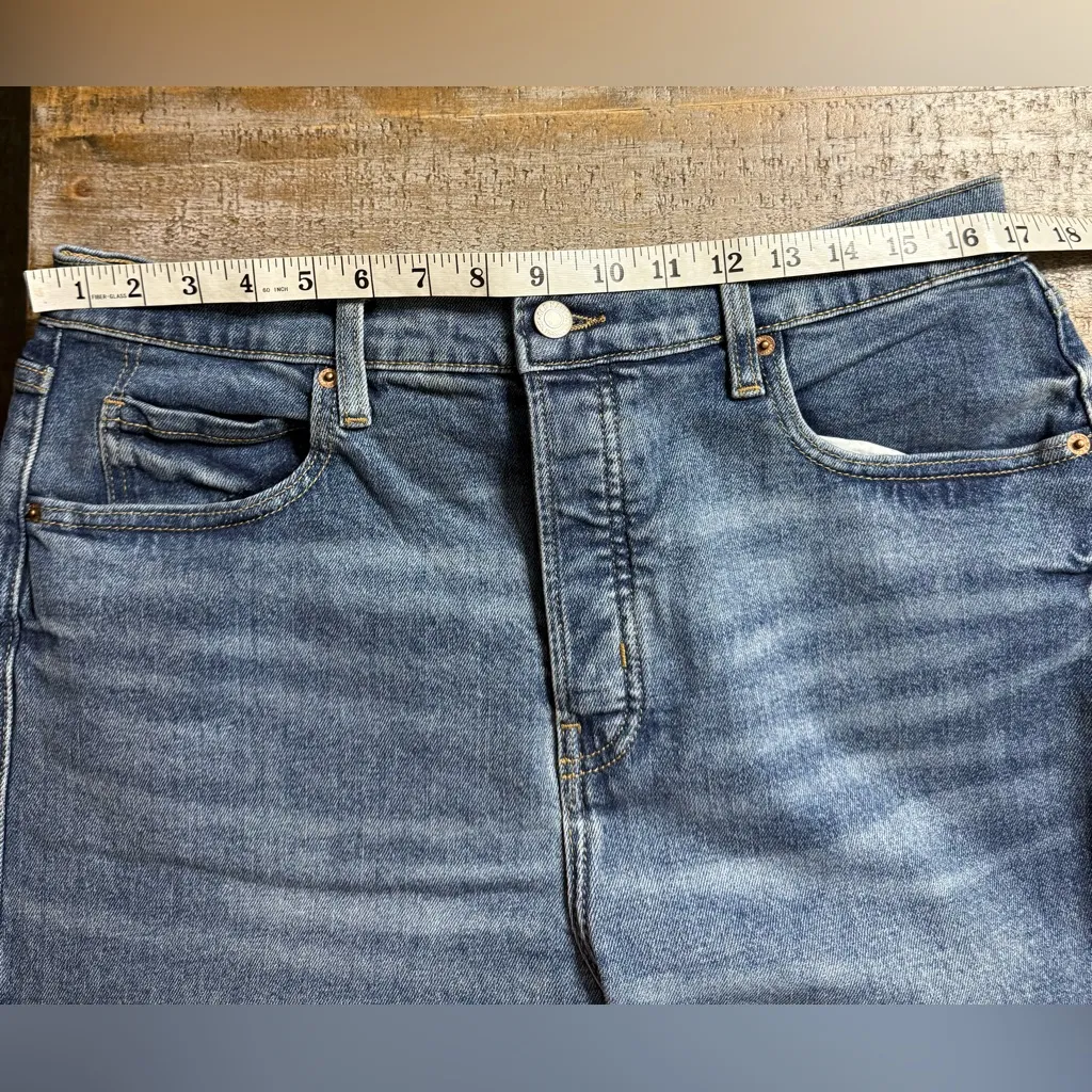 Old Navy Sky-Hi Straight Jeans - Dark Blue - Image 5