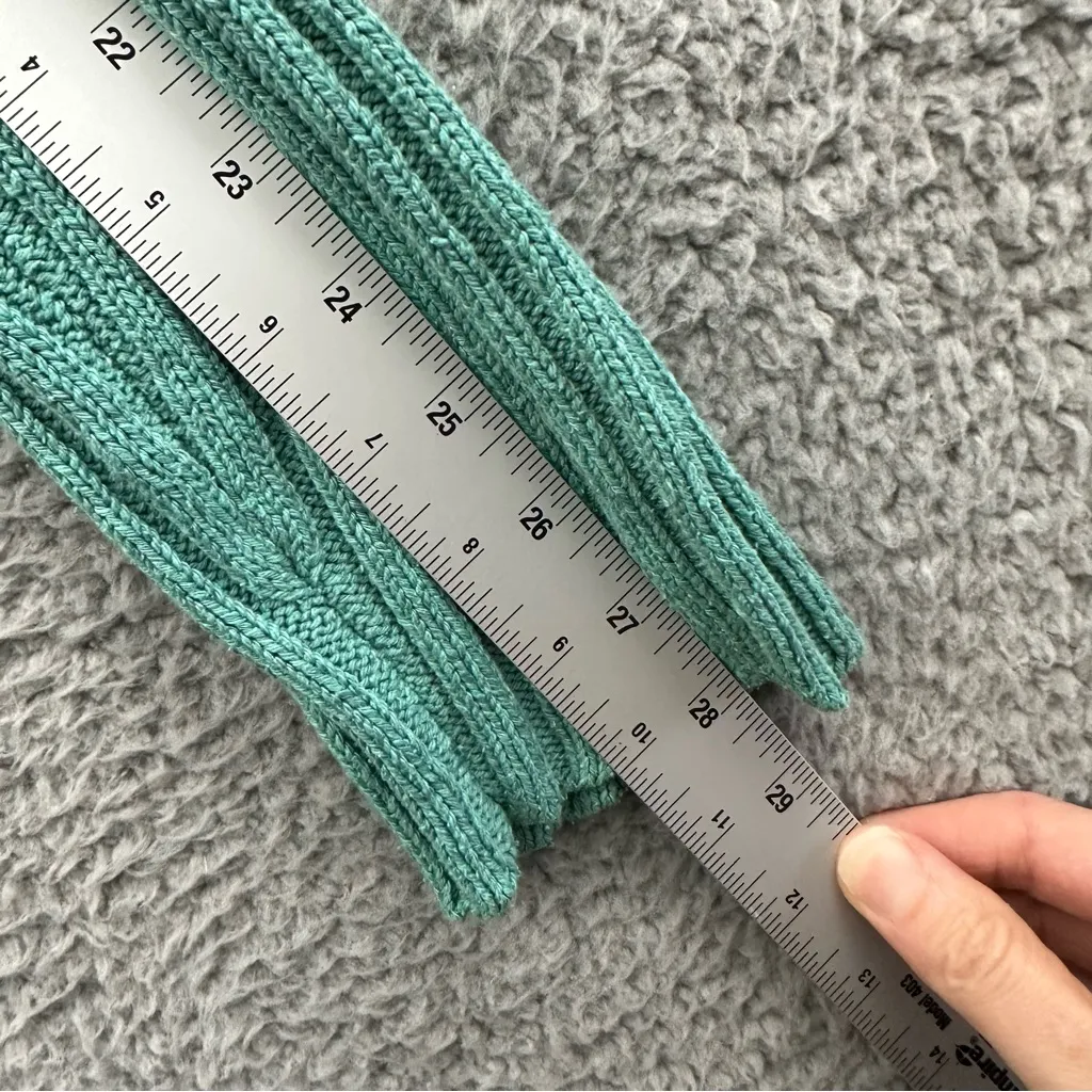 Vintage Lauren Ralph Lauren Silk Linen Knit Sweater Ribbed Preppy Y2K Women' S‎ Green - Image 7