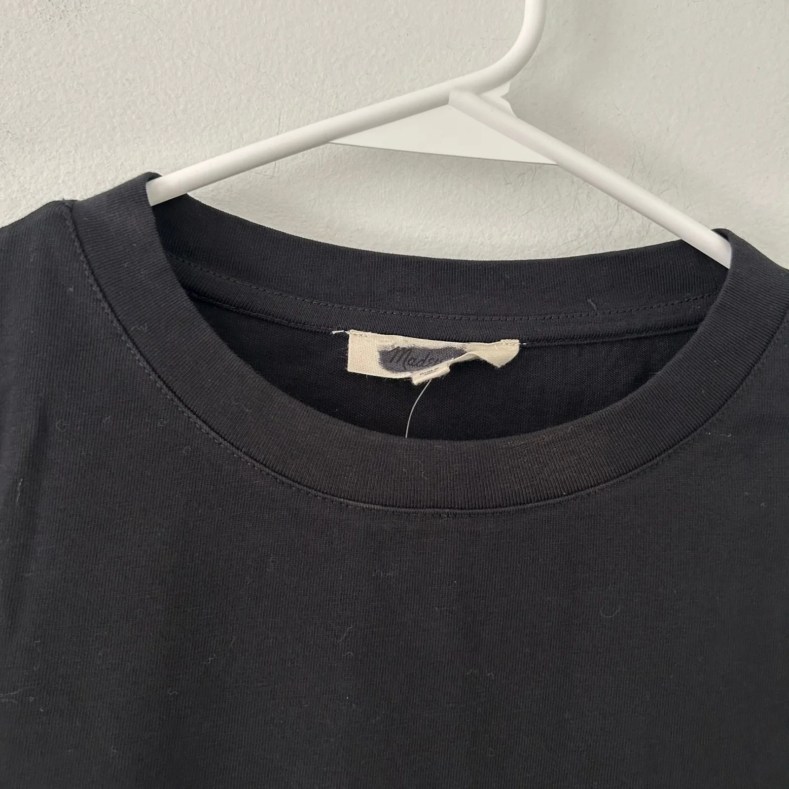 Madewell Women's Black Puff Sleeve Crewneck Knit Top Size S Small New - Image 3