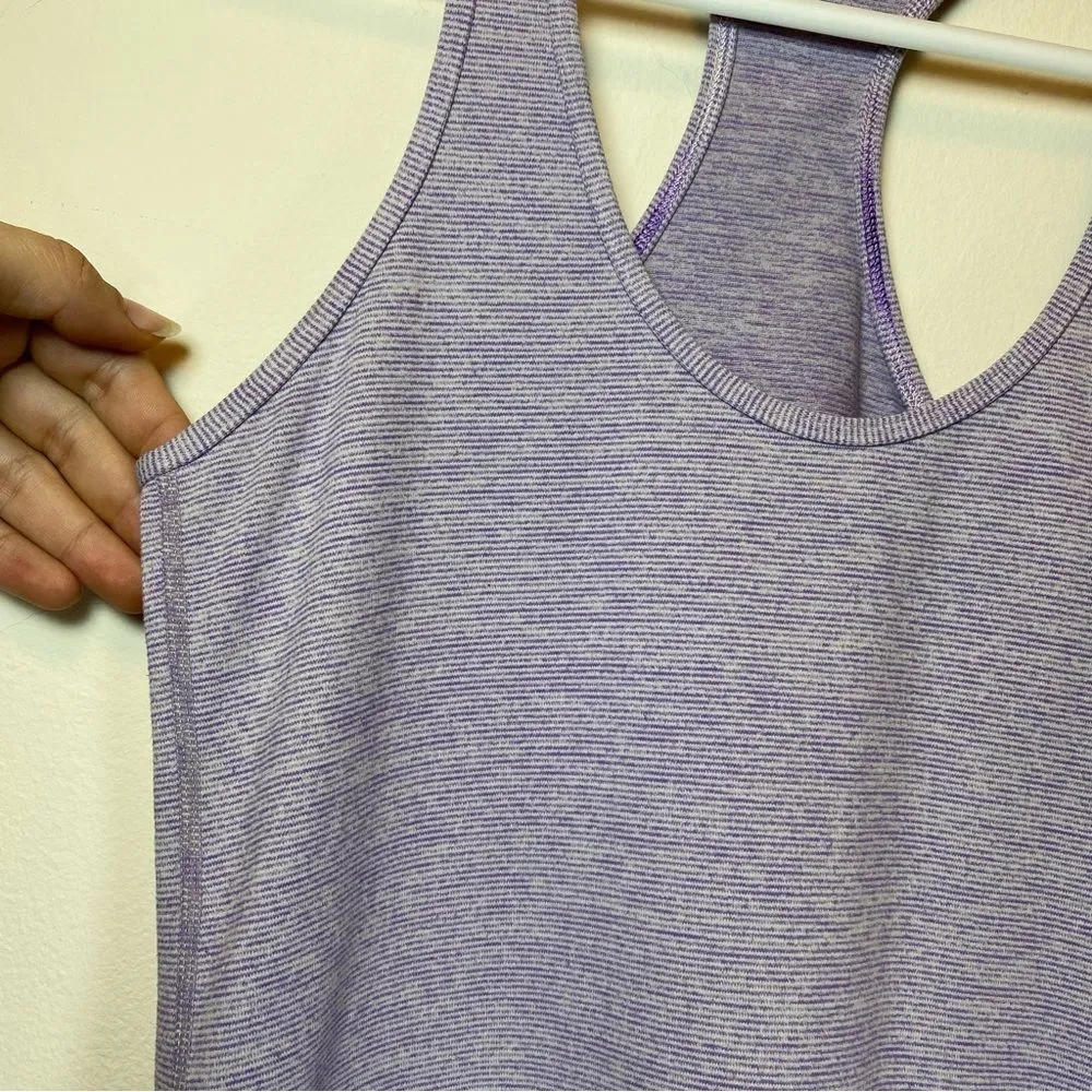 LULULEMON Cool Racerback Long Tank Top in Heathered Persian Purple Sz Small - Image 6