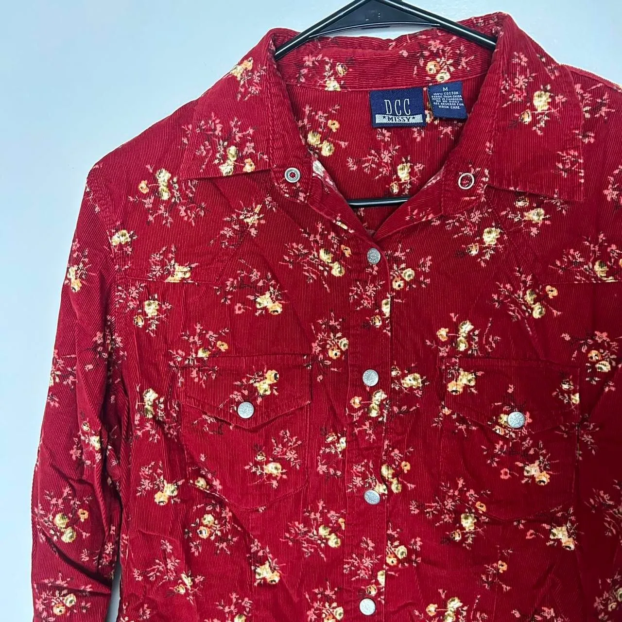 American-vintage Women's Red and Burgundy Shirt - Image 2