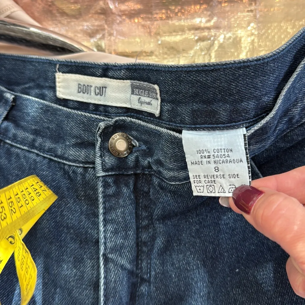 Y2k vintage tapestry trim bootcut jeans - Image 3