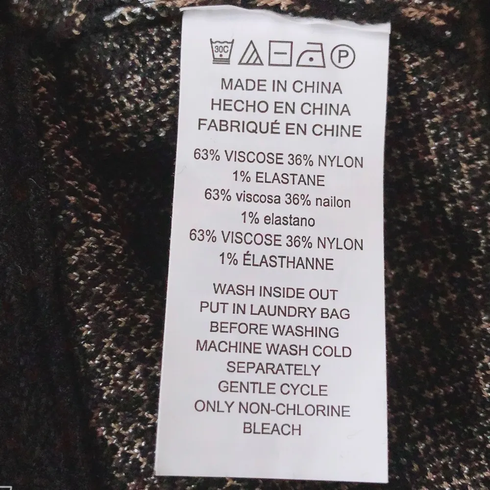 Pencil Skirt, Animal Print Black Dark Camel Size XXL New w/Tag $120 - Image 4