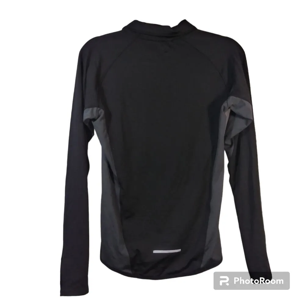 Second Skin Black Gray Compression Running Athletic Pull Over Top Size M Size M - Image 2