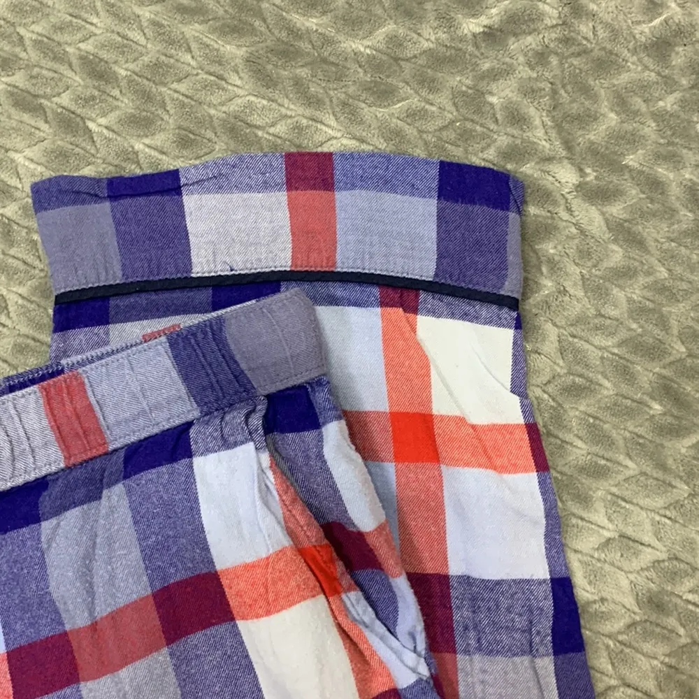 Flannel Plaid PJ Pants Blue, Red, and White Size Medium - Image 4
