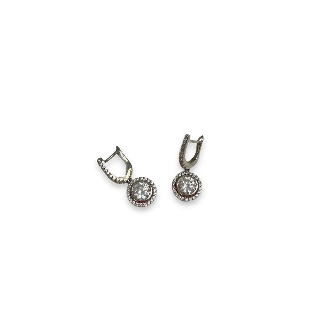 HANGING HALO‎ 925 STERLING SILVER EARRINGS - Image 3