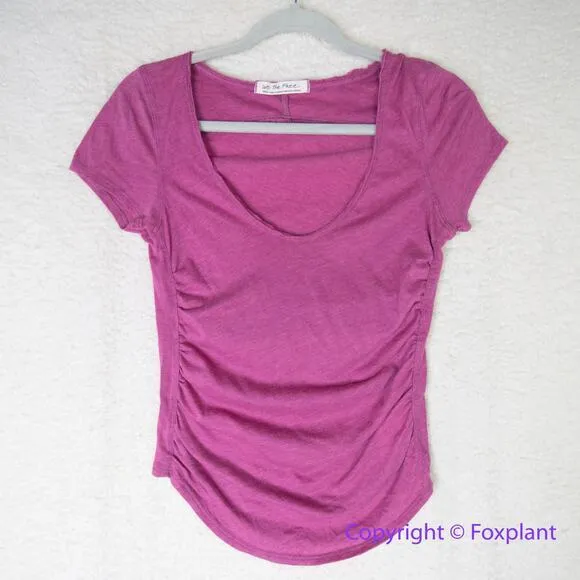 New! Free People Sonnet Scoop‎ Neck Fitted T-Shirt Tee, women's size S - Image 2