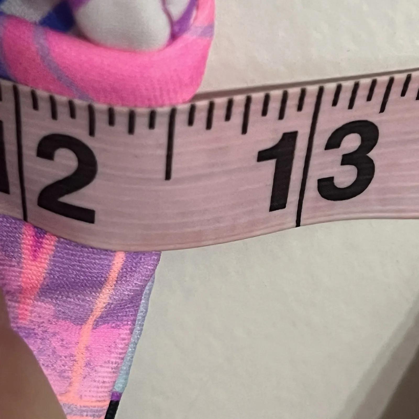 Island Soul Women's Floral Print Ruffle Bikini Purple Small Top Medium Bottoms - Image 3