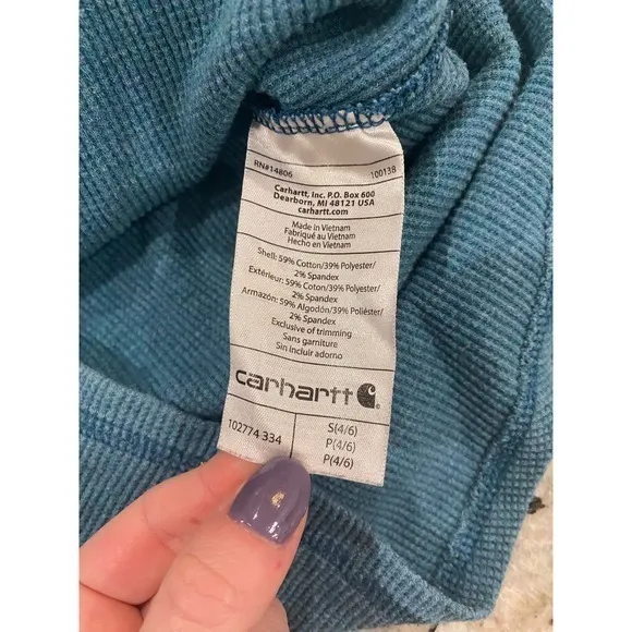 Carhartt Women's Meadow Hoodie‎ Teal in Size Small - Image 5